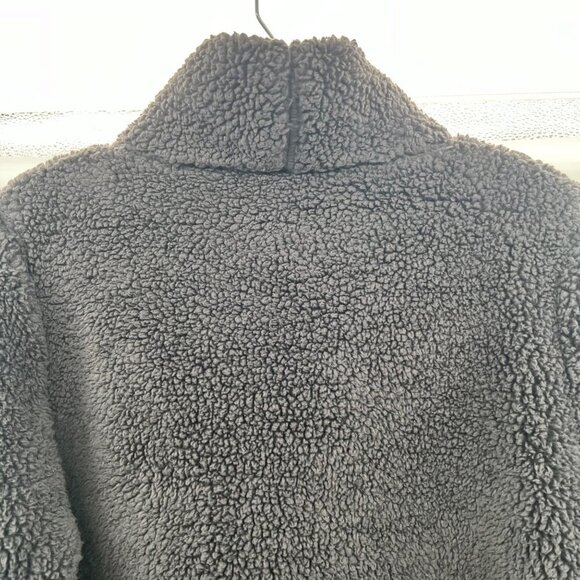 GAIAM Fleece Mock Neck Pullover Charcoal Size Medium Soft - Picture 6 of 9